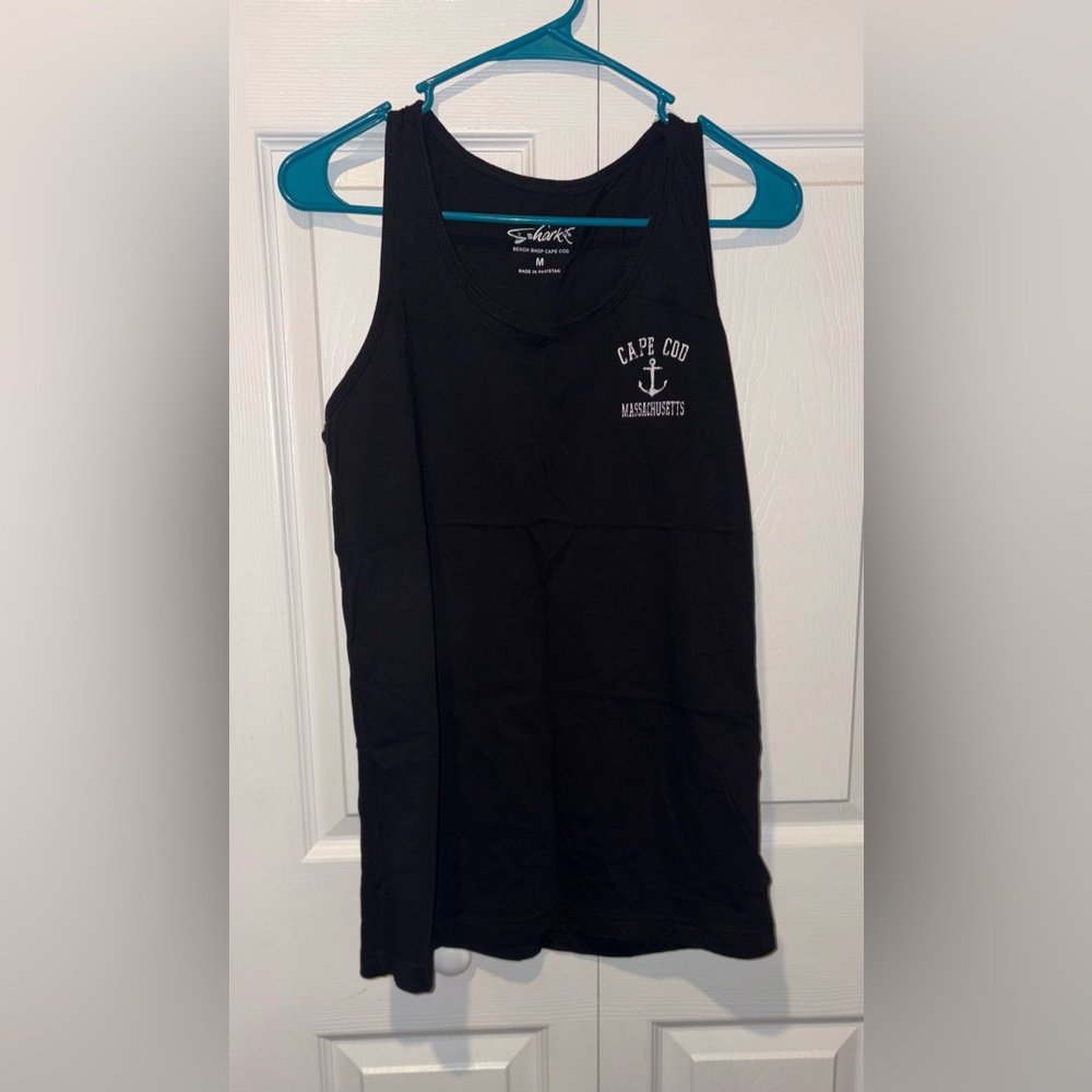 Black Cape Cod Massachusetts Oversized Tank Top or Swim Cover Up